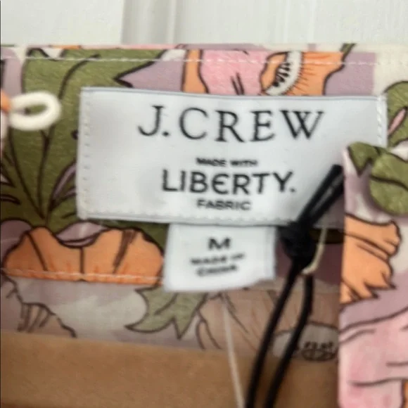 2 NWT Jcrew/Liberty of London size M Floral Pink and Green Women's Top - Picture 5 of 11